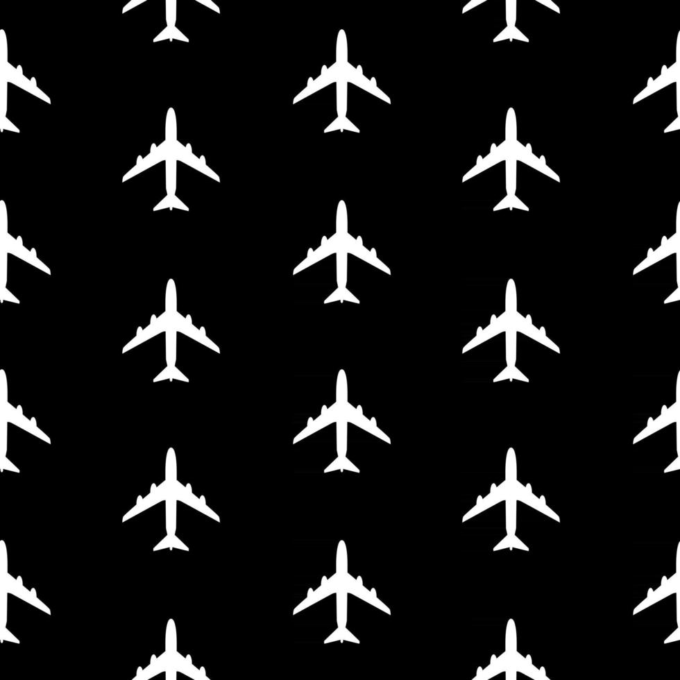 Airplane Seamless Pattern on Background Vector Illustration