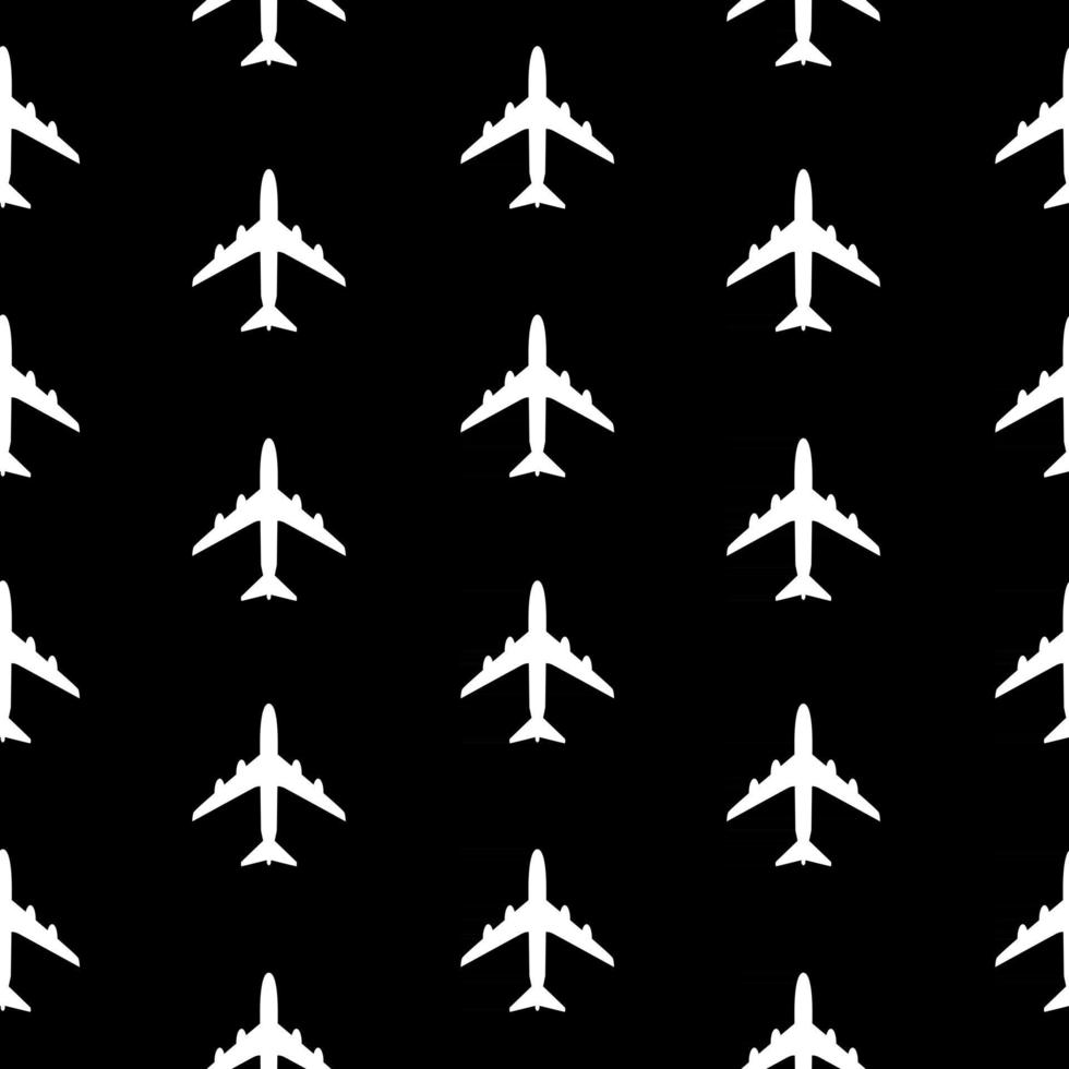 Airplane Seamless Pattern on Background Vector Illustration