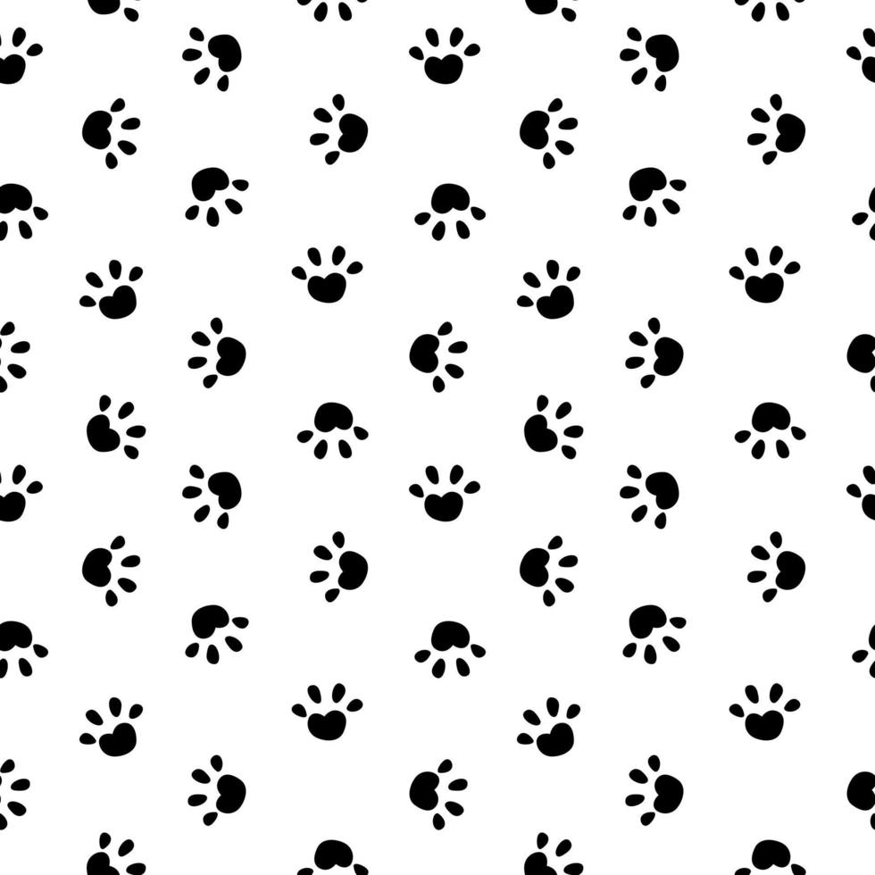 pata de animal de patrones sin fisuras fondo simple. ilustración vectorial vector