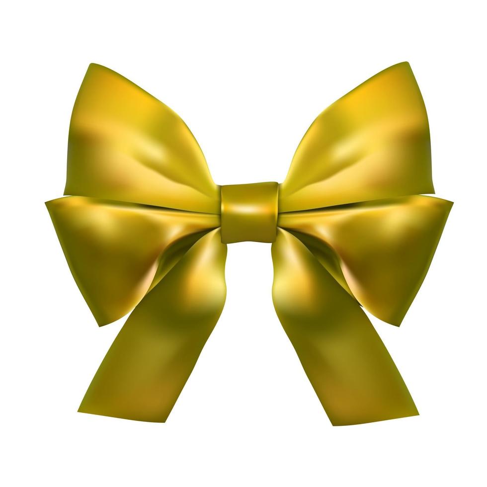 Realistic Silk Bow Vector Illustration EPS10 on white