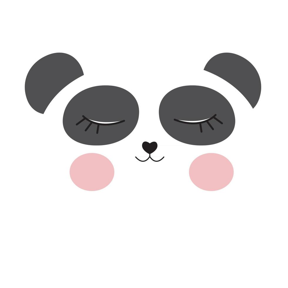 Cute panda mask background. Vector illustration