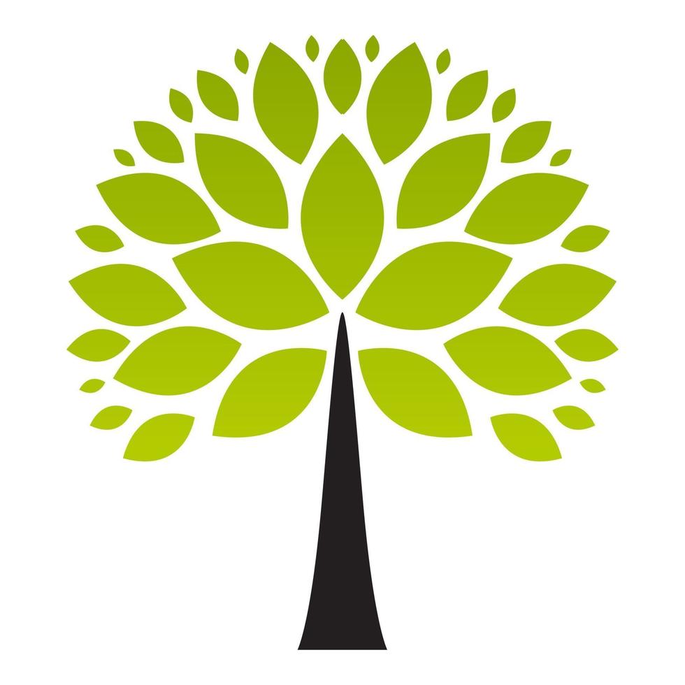 Tree Simple Abstract Icon. Vector Illustration