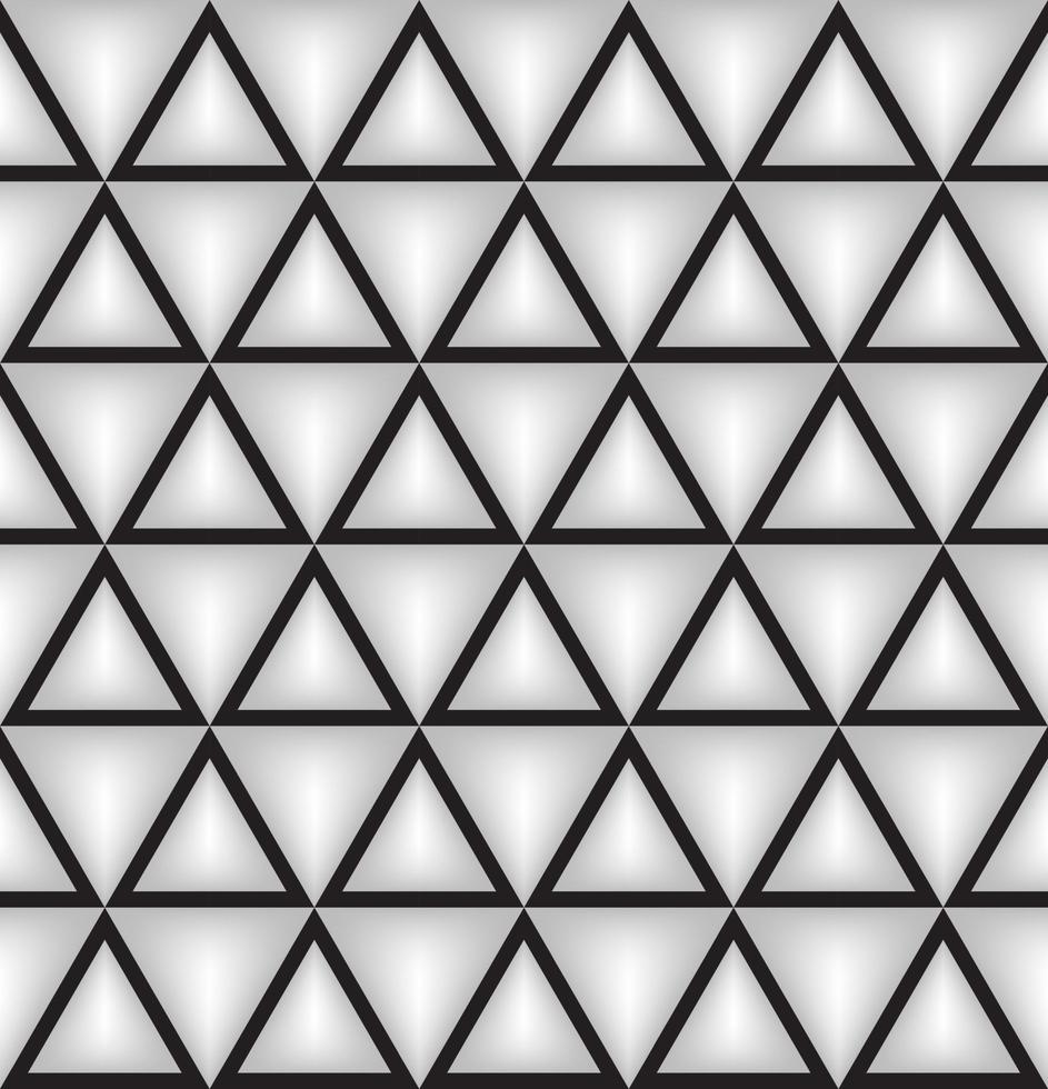 Black and White Geometric Abstract Background Seamless Pattern. Vector Illustration