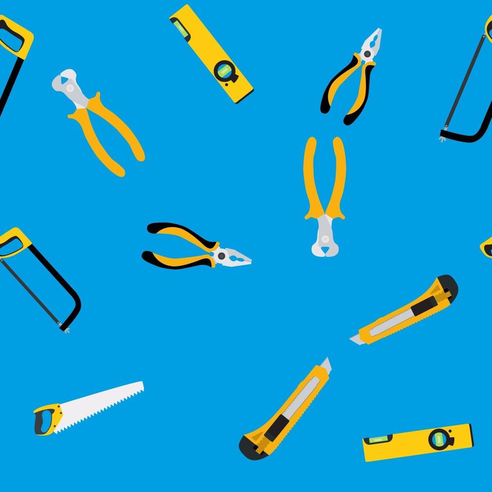 Repair Tools Seamless Pattern Background. Vector Illustration