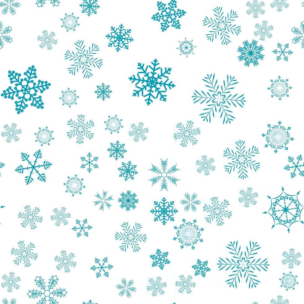 Abstract Winter Design Seamless Pattern Background with Snowflakes for Christmas and New Year Poster. Vector Illustration