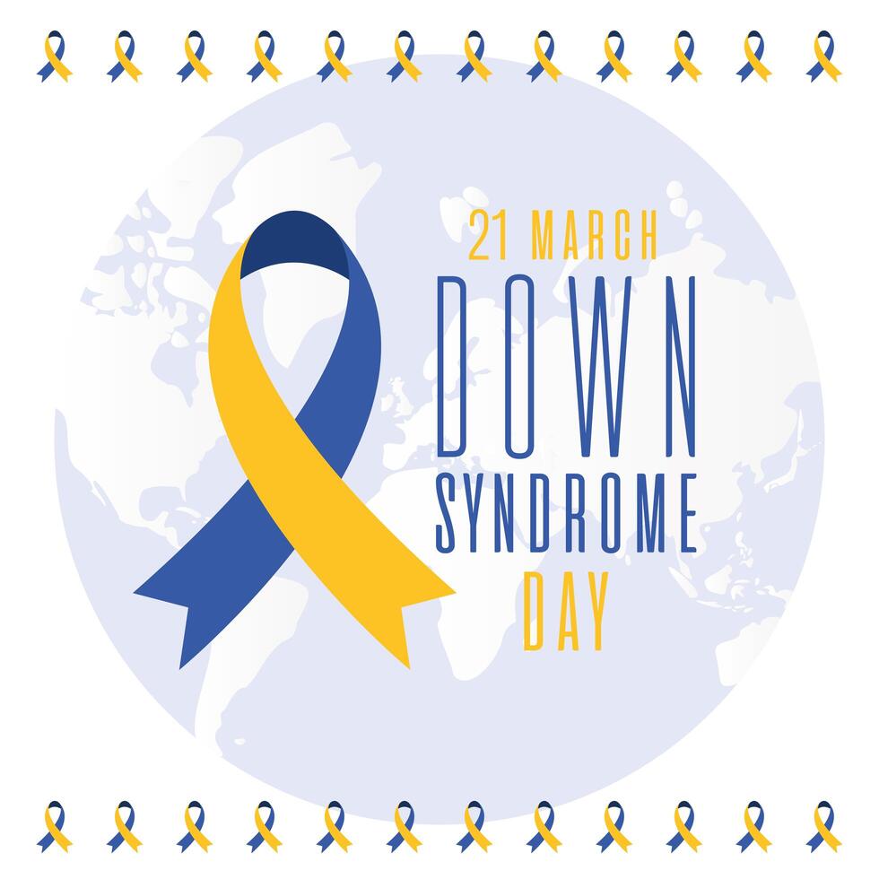 world down syndrome day ribbon vector design 2722676 Vector Art at Vecteezy