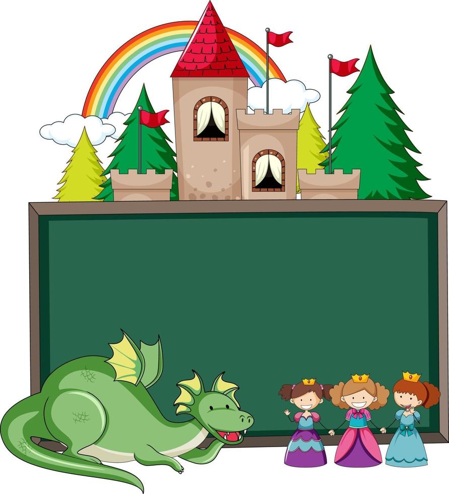 Fairy tale banner template vector