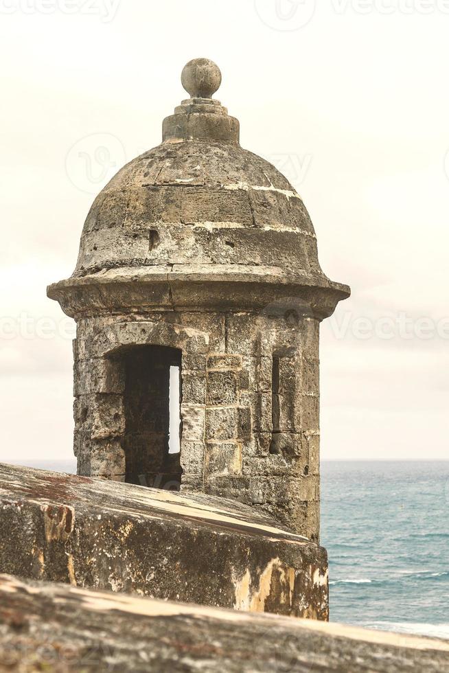 Garita en el morro castillo, san juan, puerto rico foto