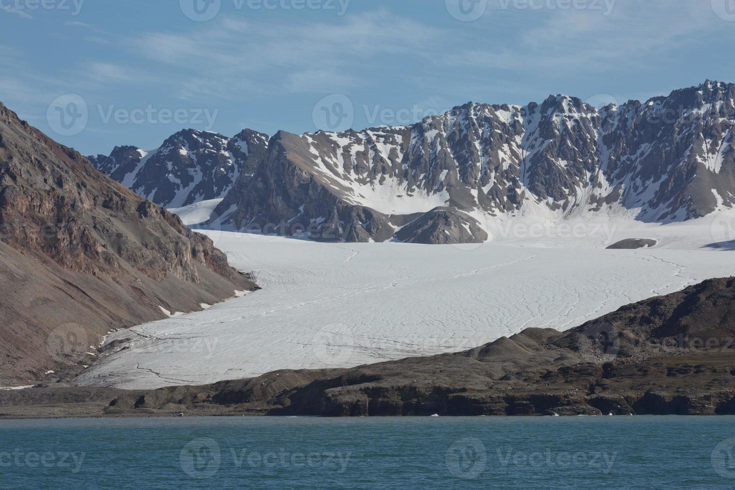 Coastline landscape close to Ny Alesund on the Spitsbergen photo