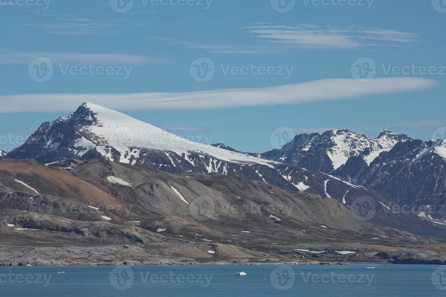 Coastline landscape close to Ny Alesund on the Spitsbergen photo