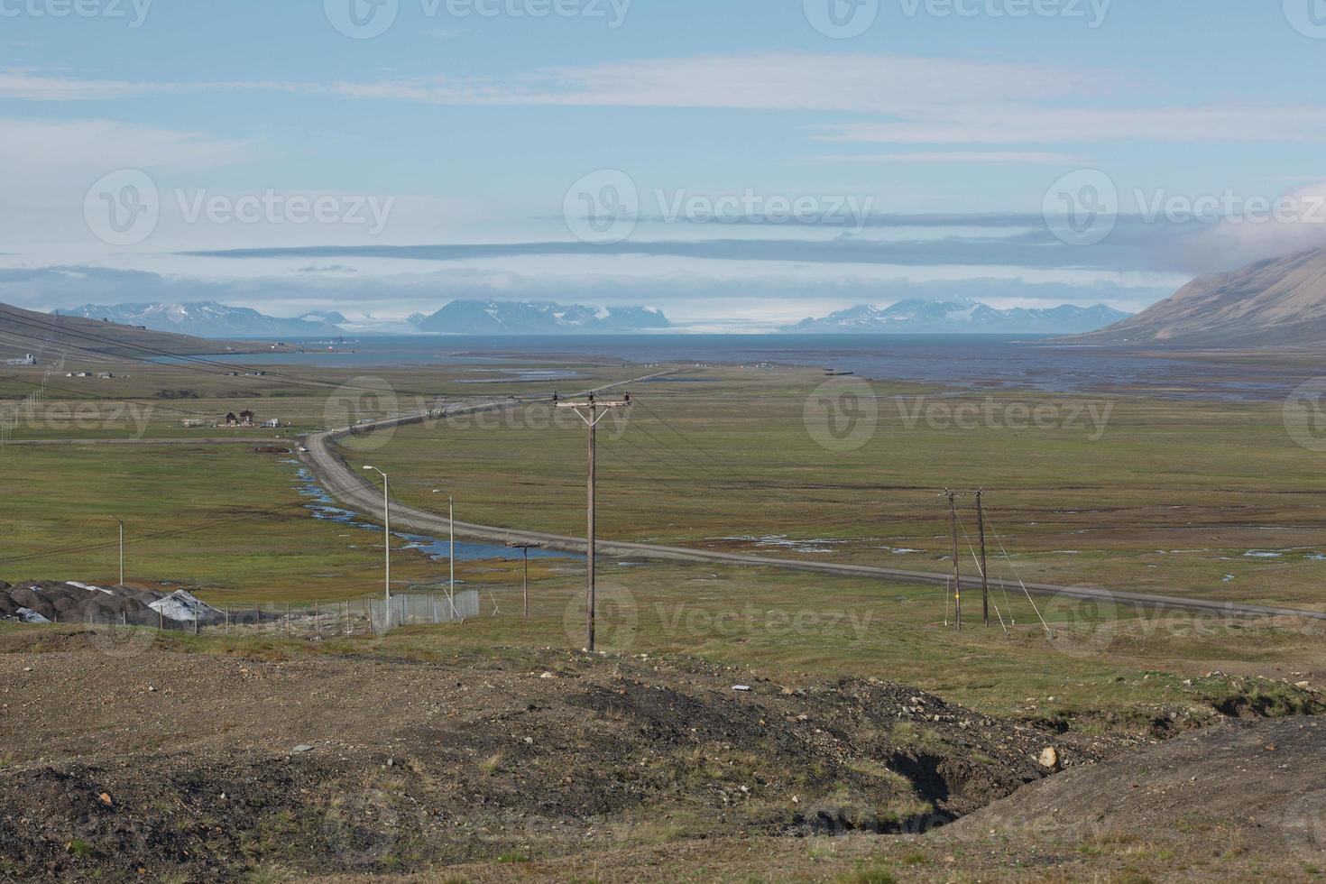 paisaje cerca de longyearbyen, spitsbergen, noruega foto