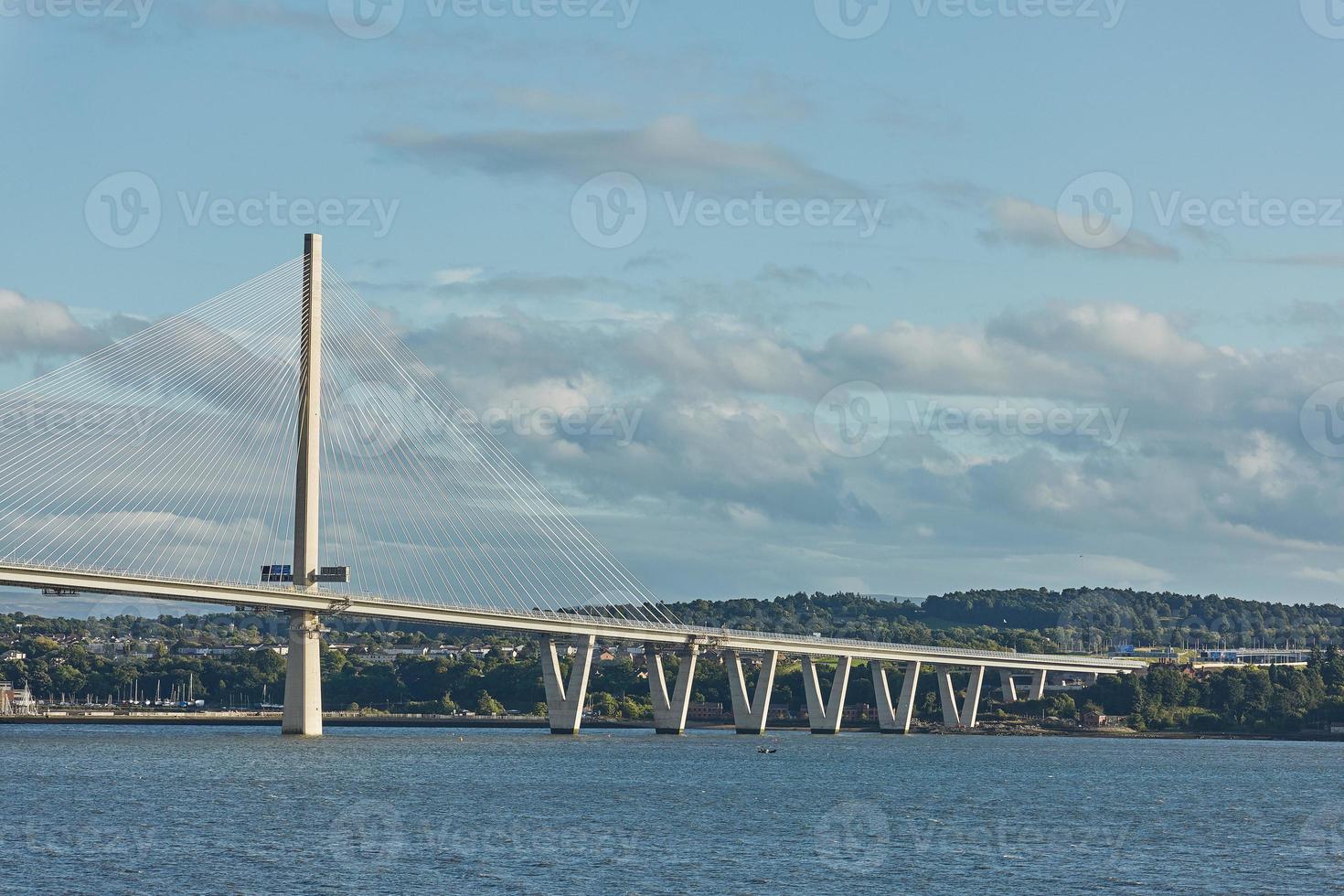 The new Queensferry Crossing bridge in Edinburgh Scotland photo