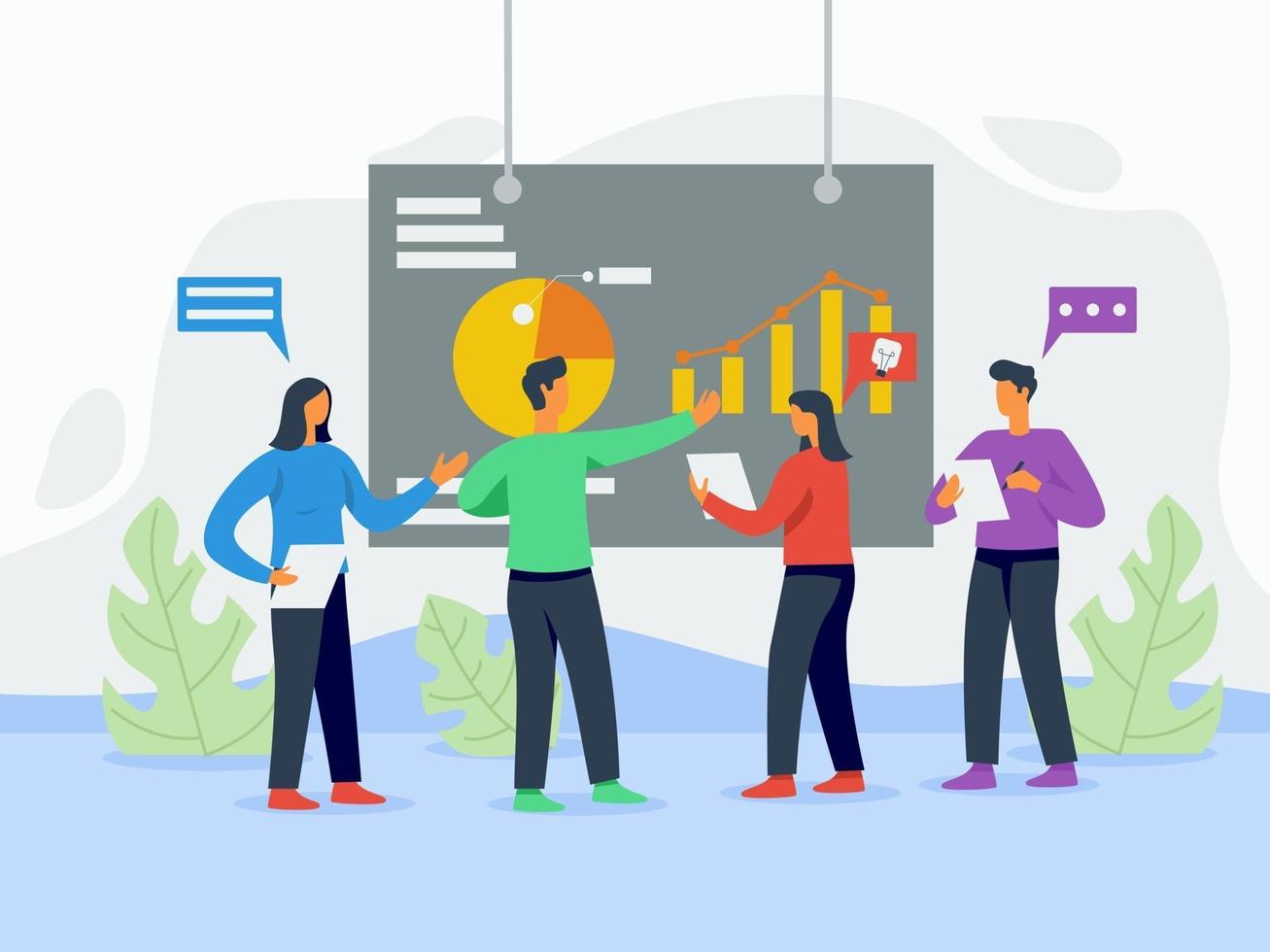Making presentation ready concept illustration vector