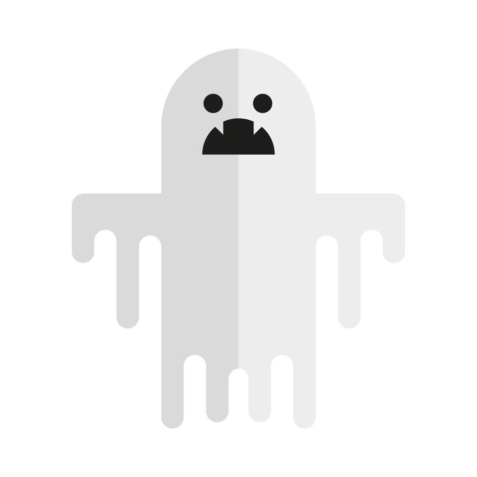 diseño de vector de dibujos animados de fantasma de halloween