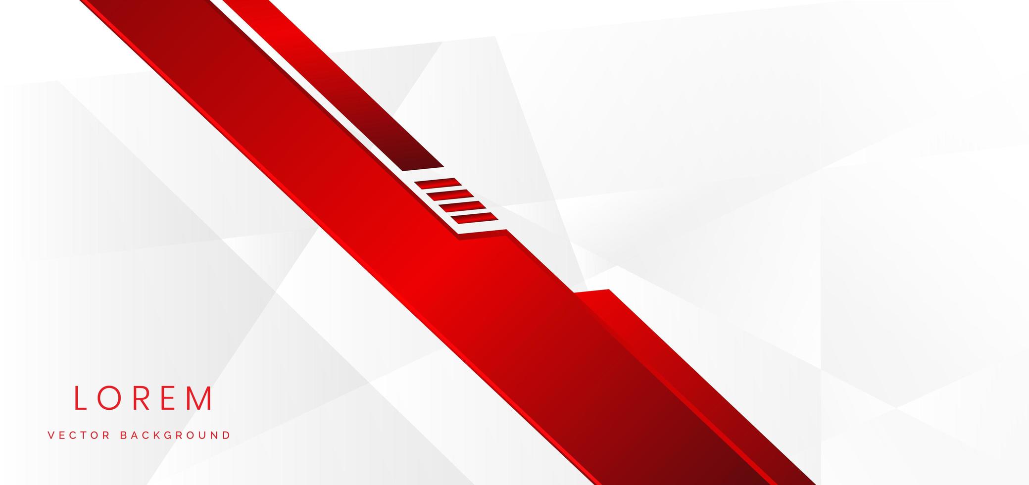 plantilla banner corporativo concepto fondo de contraste rojo y blanco. vector