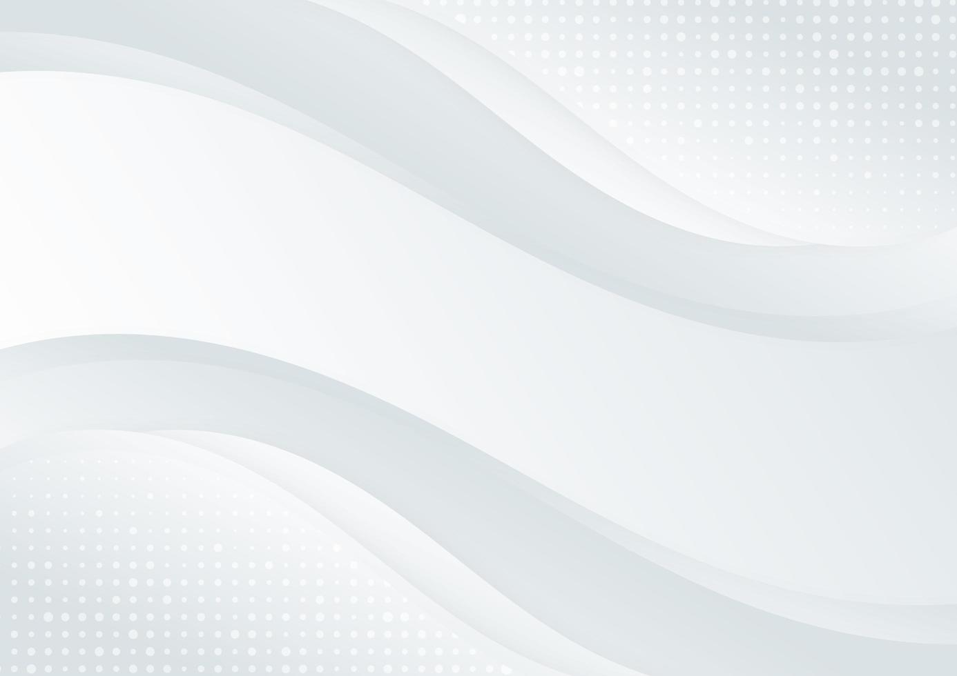 Abstract white and grey curved layers background 3D paper cut style. vector