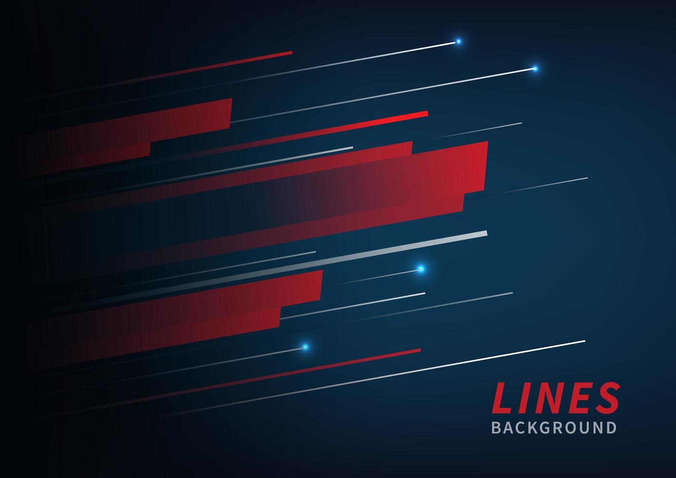 Abstract red and white stripe lines pattern on dark blue background. Technology style. vector