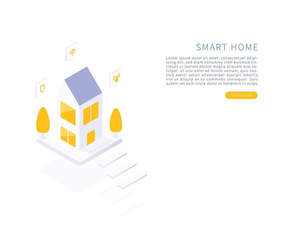Smart home system concept in isometric vector illustration