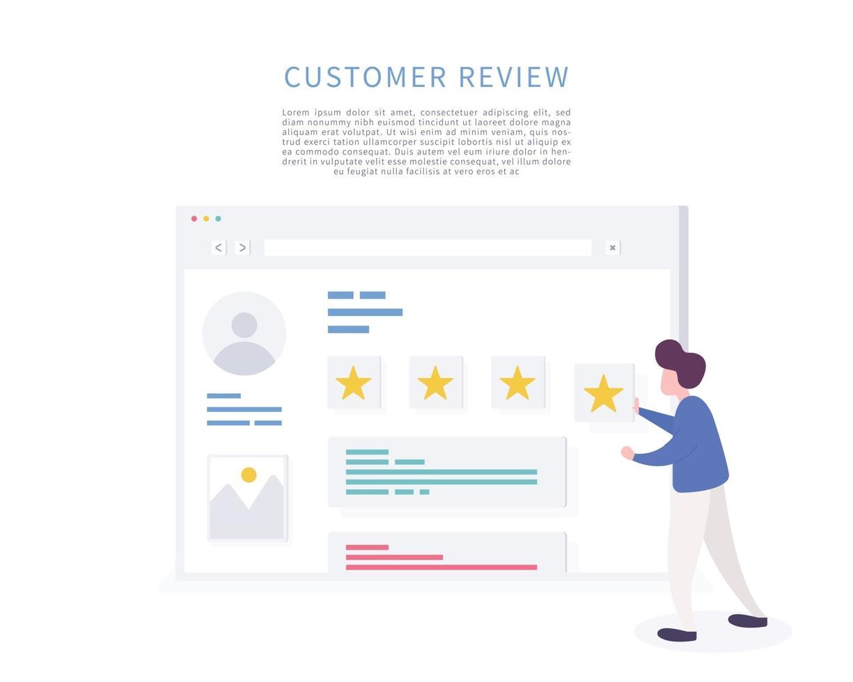 Customer review concept vector