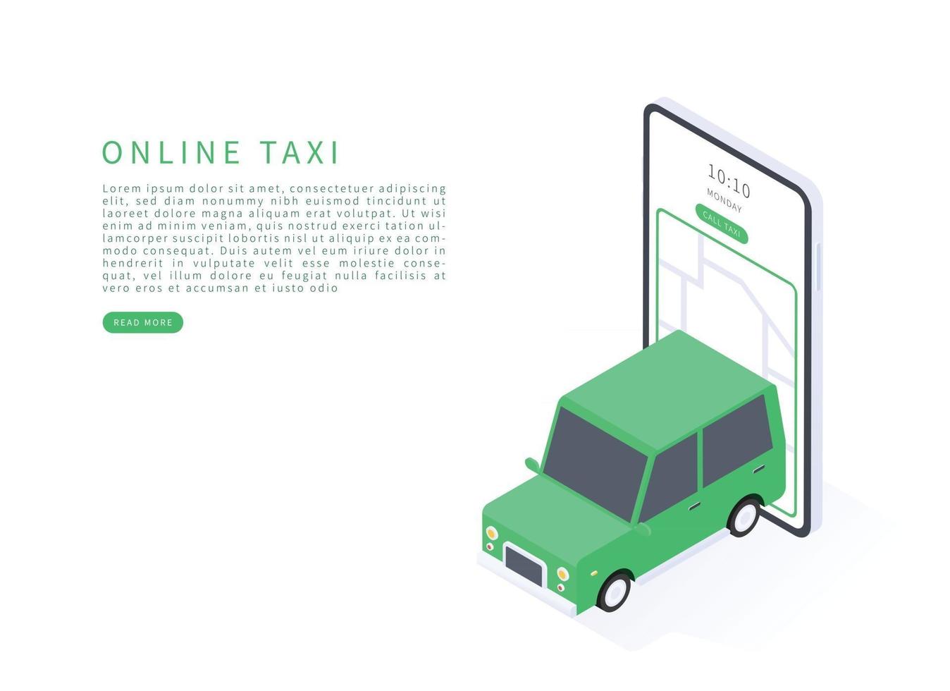 Taxi online and car sharing concept vector