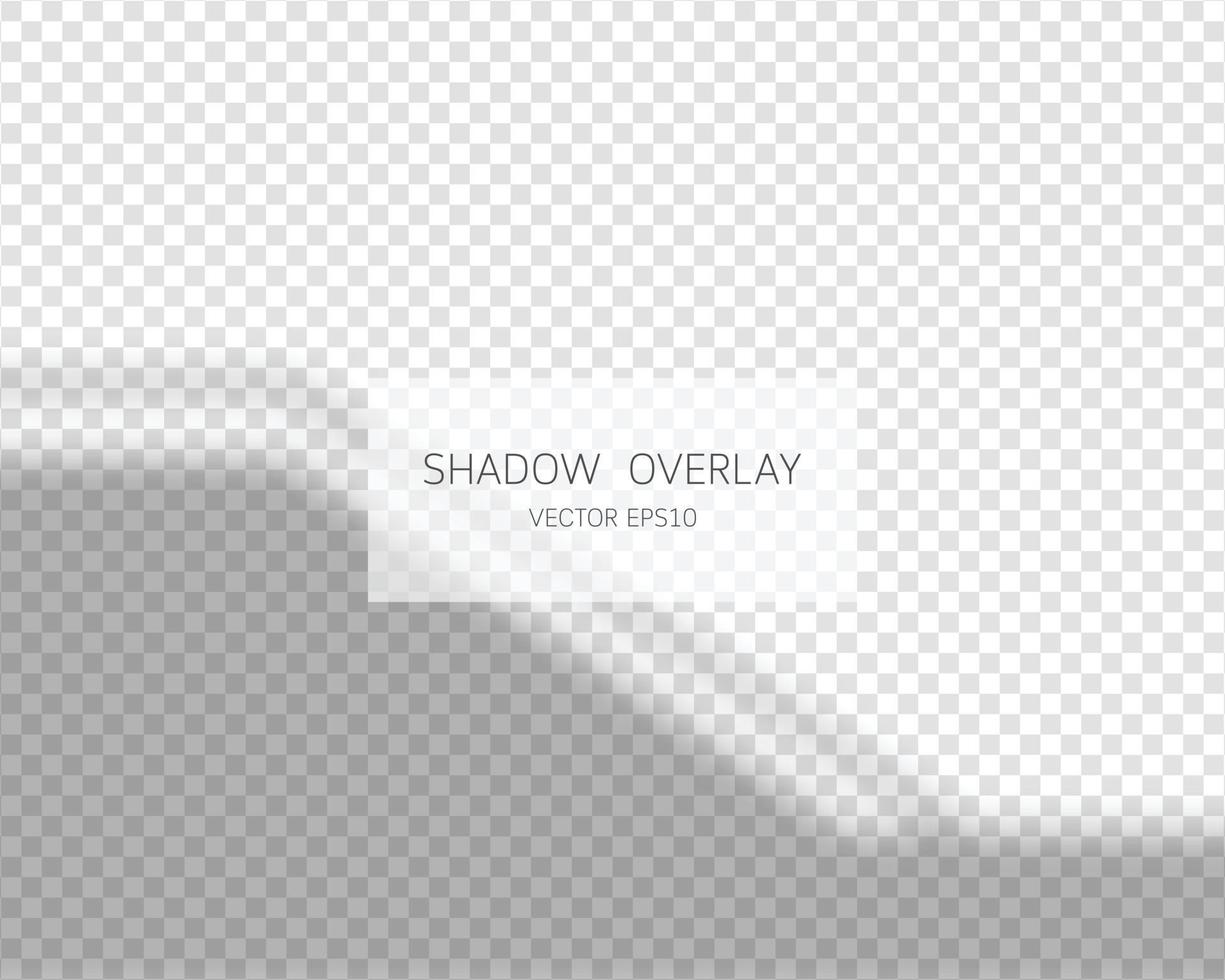 Shadow overlay effect. Natural shadows from window isolated on transparent background. Vector illustration.