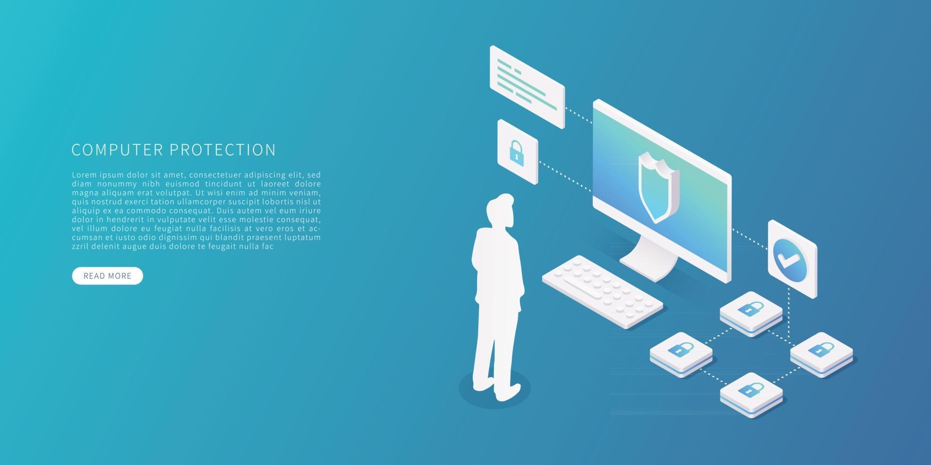 Computer data protection vector