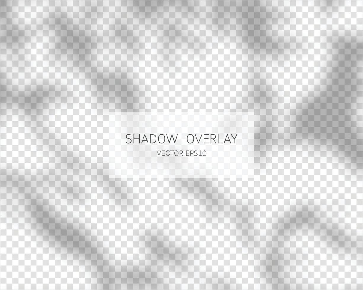 Shadow overlay effect. Natural shadows isolated on transparent background. Vector illustration.