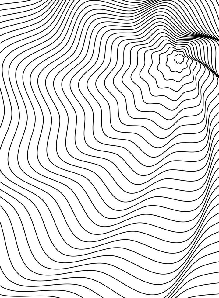 monochrome waves and forms background vector