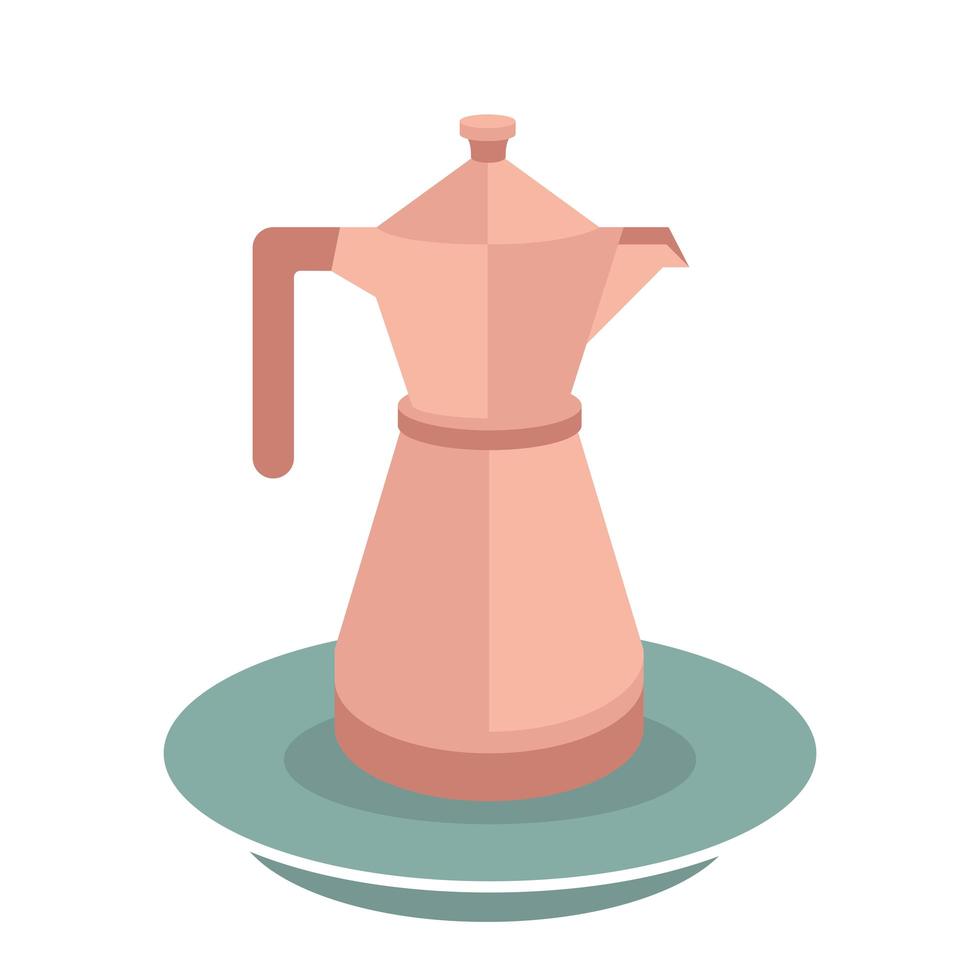 Isolated coffee pot vector design