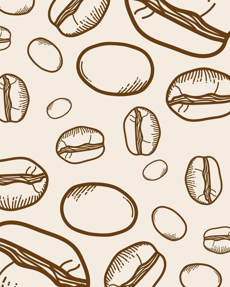 coffee beans background vector design