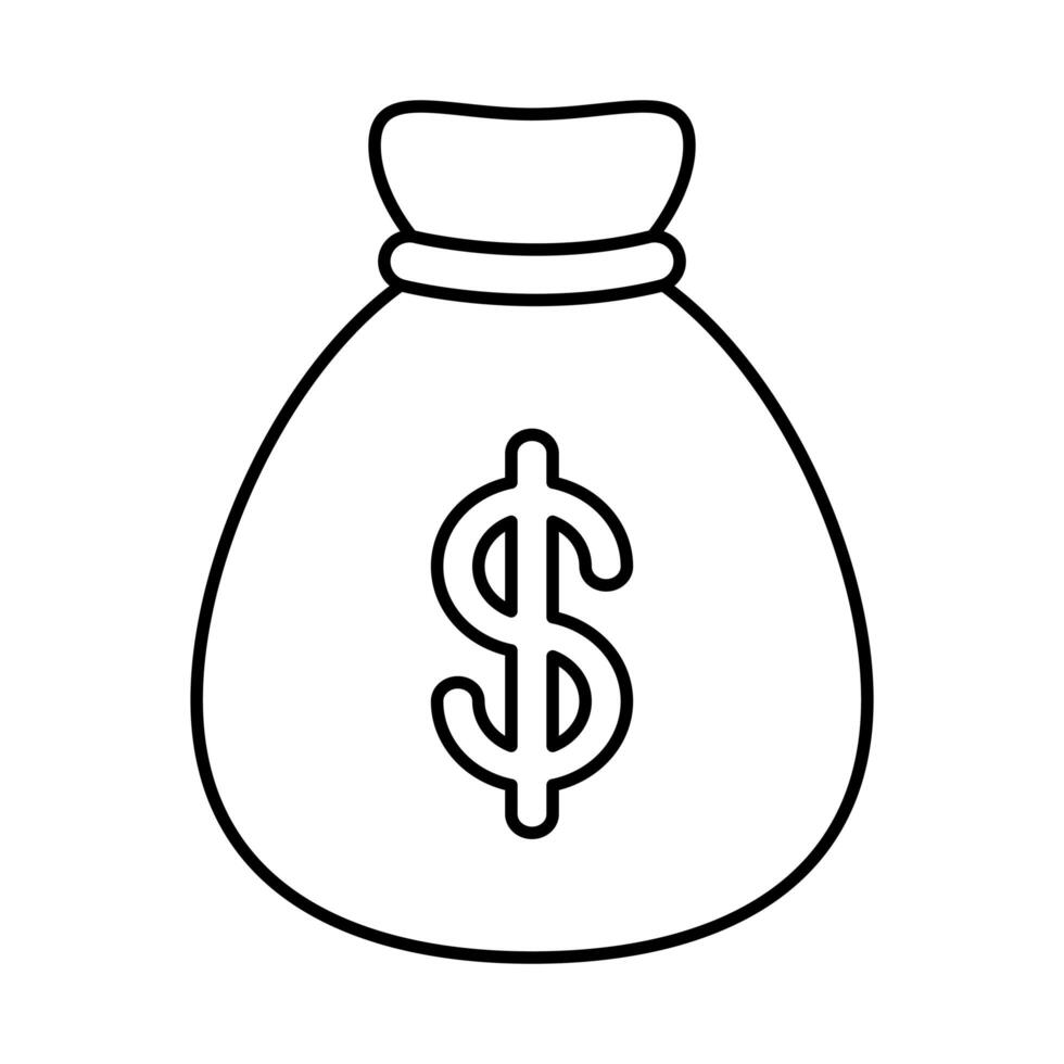 money bag sack isolated icon vector