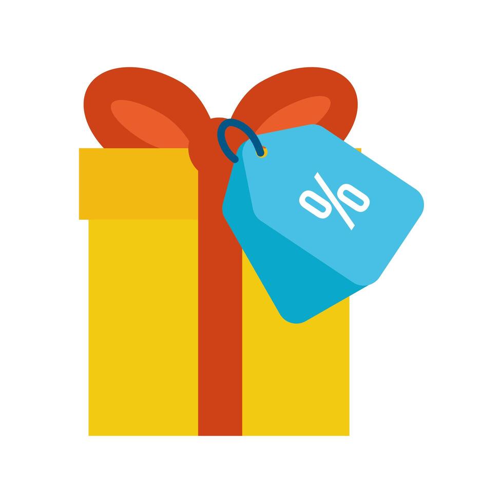 gift box present with tag persent vector