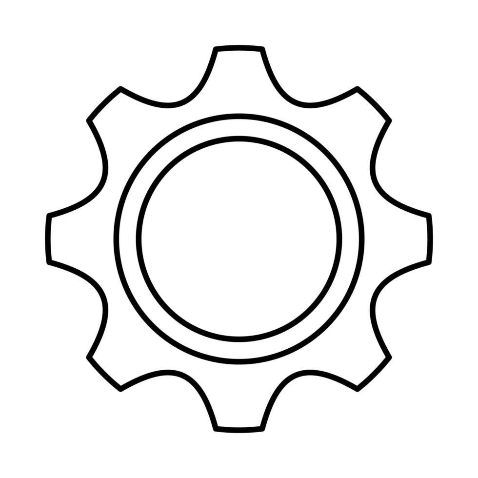 gear settings setup isolated icon vector