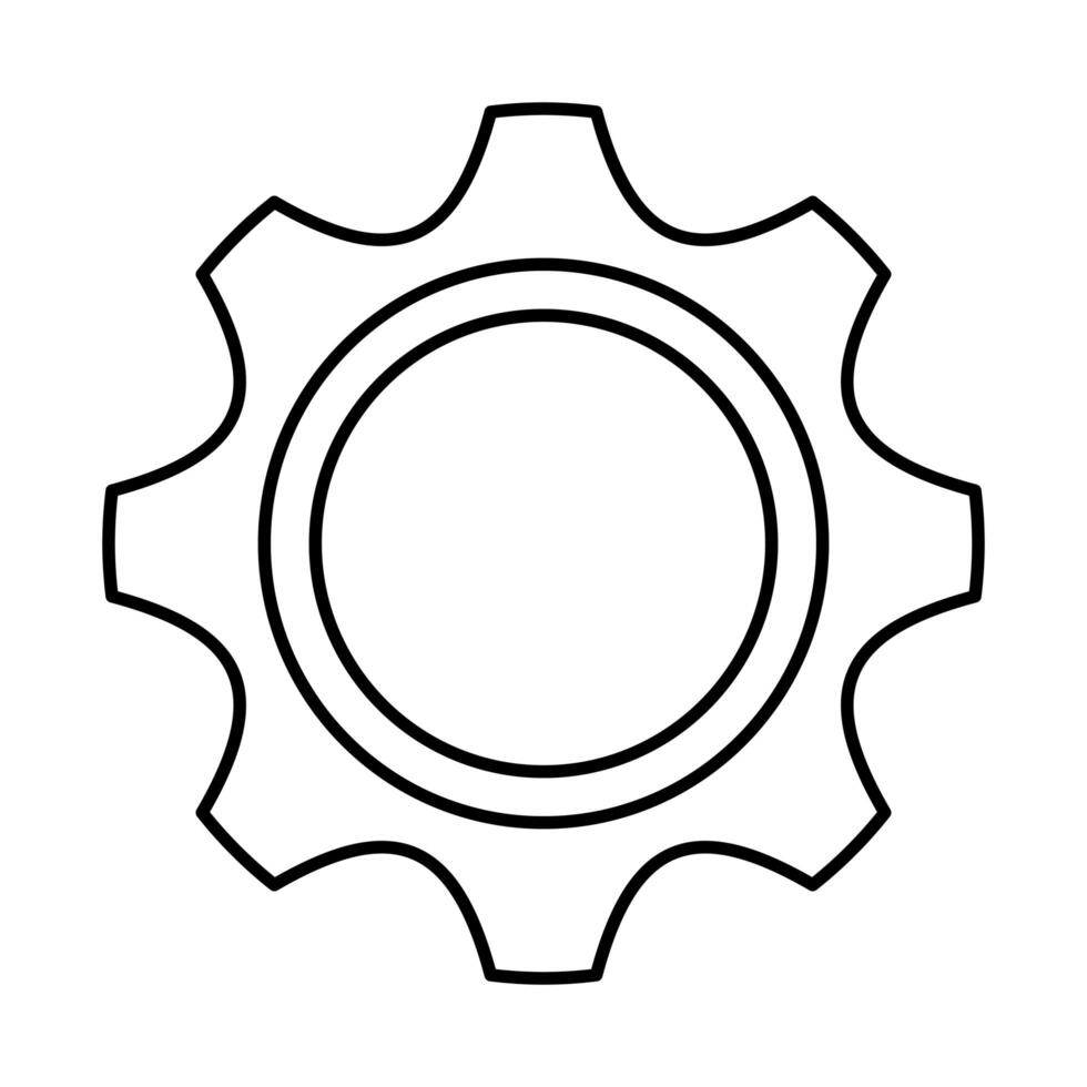 gear settings setup isolated icon vector