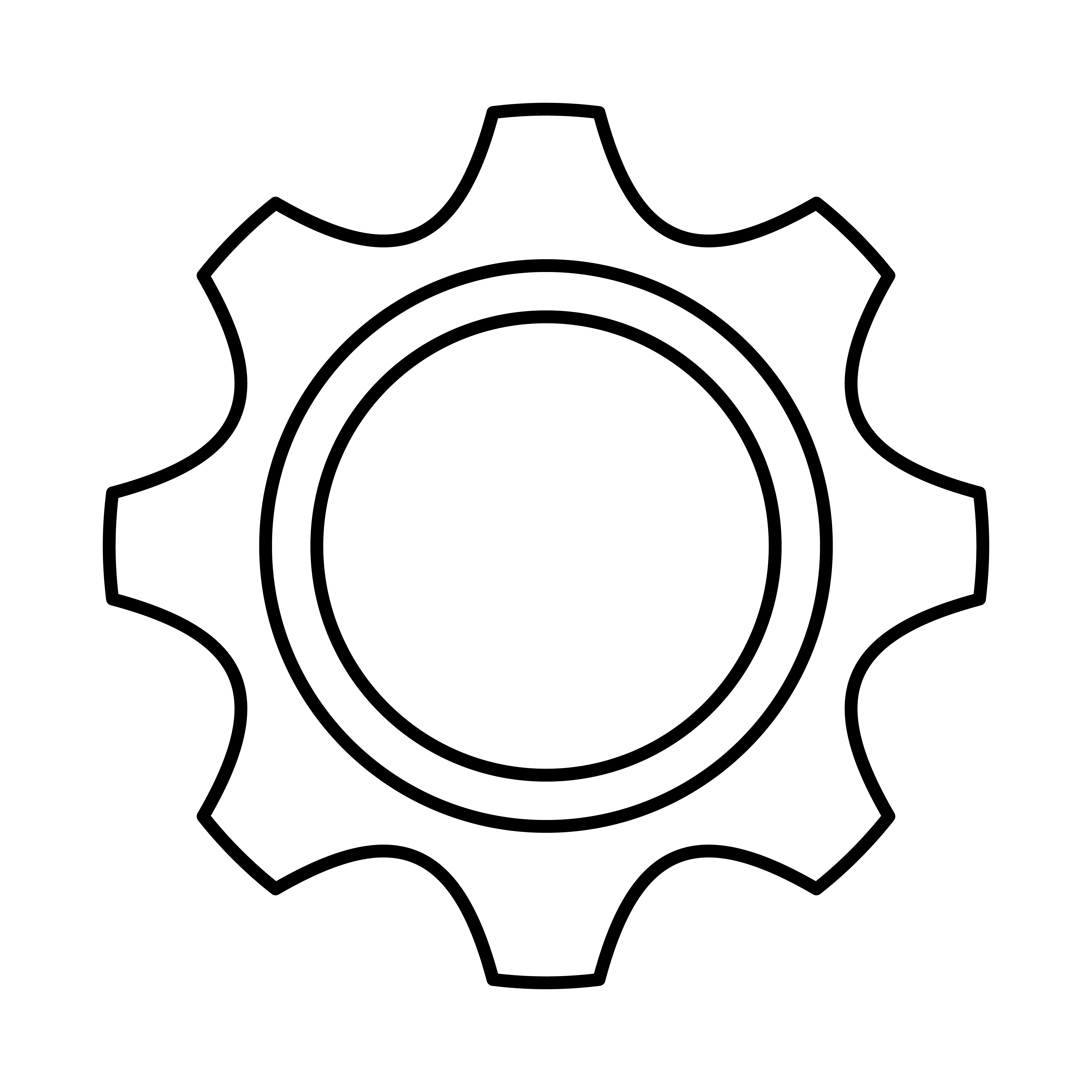 gear settings setup isolated icon 2724164 Vector Art at Vecteezy