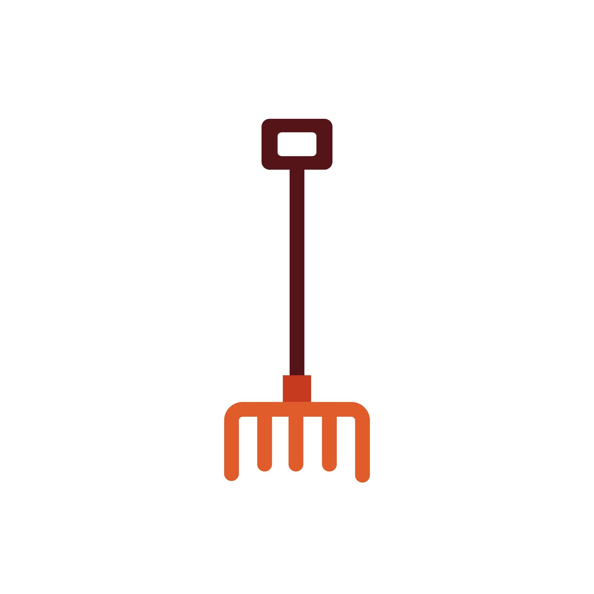 rake farm tool flat style icon 2724165 Vector Art at Vecteezy