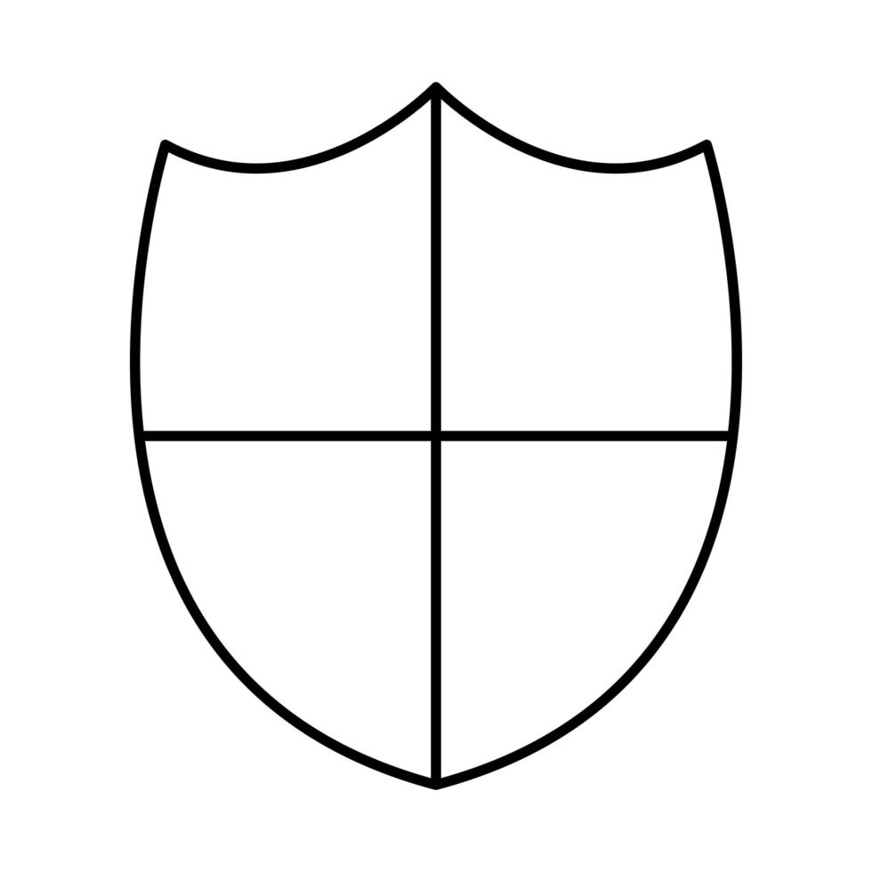 security shield guard isolated icon vector