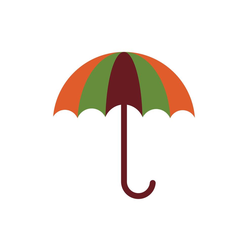 icono de estilo plano de verano paraguas vector