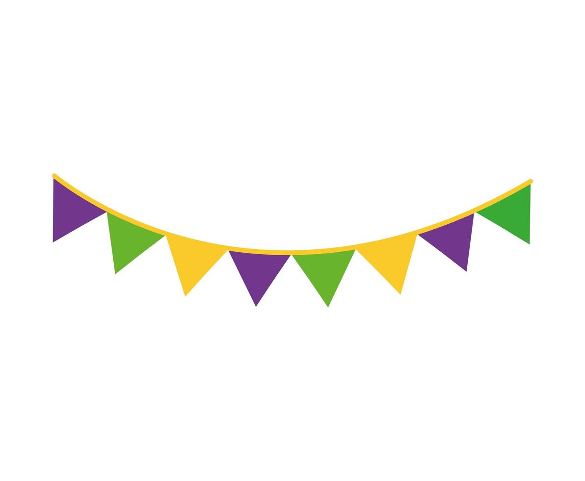 party garlands hanging isolated icon vector