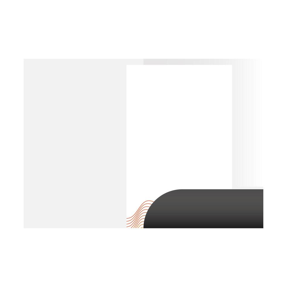 Isolated mockup file vector design