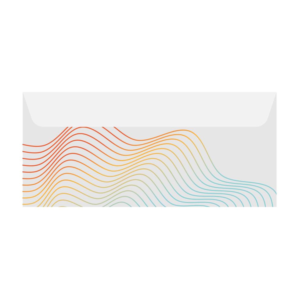 Isolated mockup envelope vector design