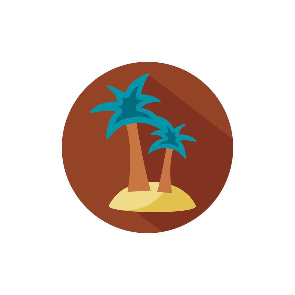 icono de estilo de bloque de verano de palmeras de árbol vector