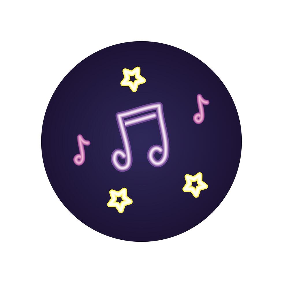 music notes sound isolated icon vector