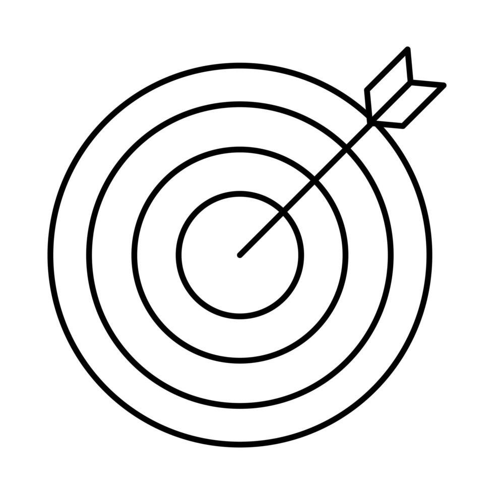 target arrow success isolated icon vector