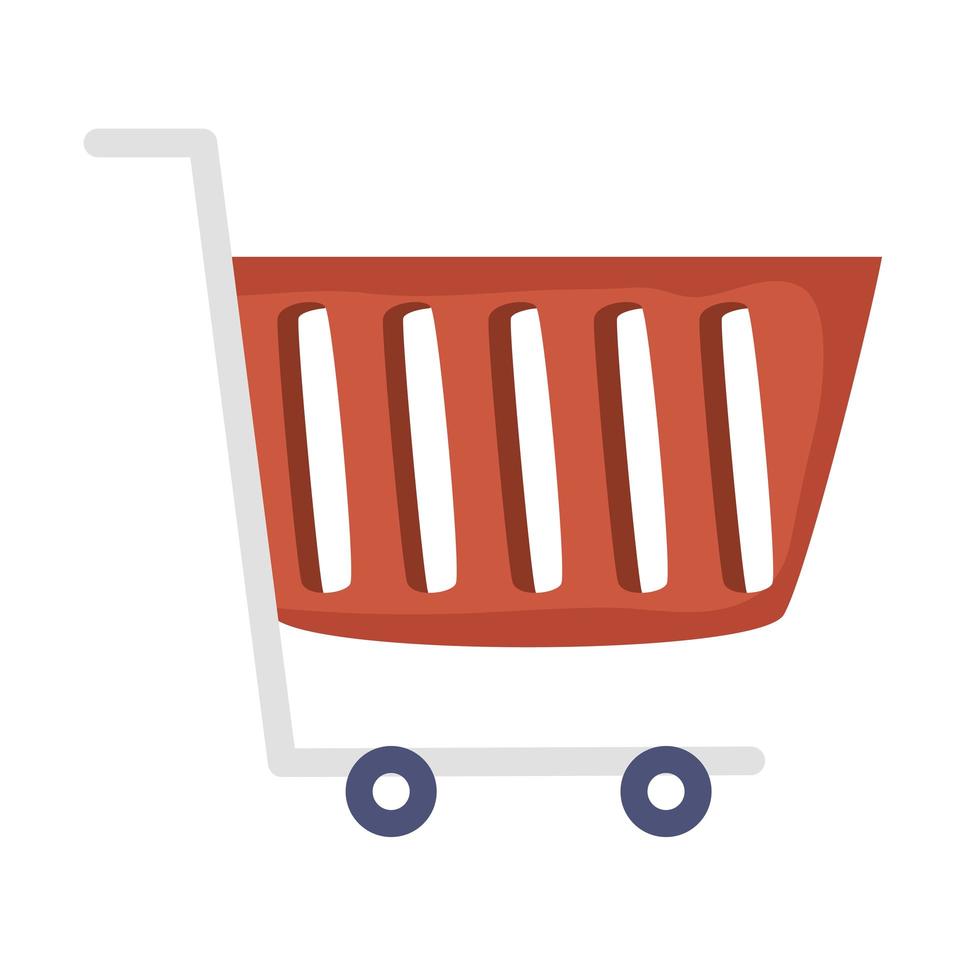 Isolated shopping cart vector design