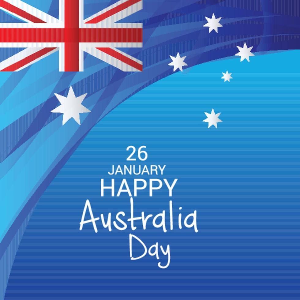 feliz día de australia. vector