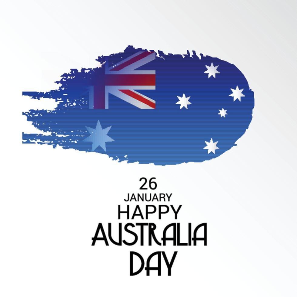 feliz día de australia. vector