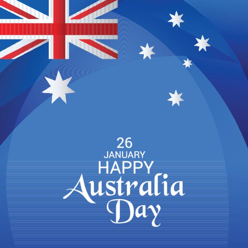 feliz día de australia. vector