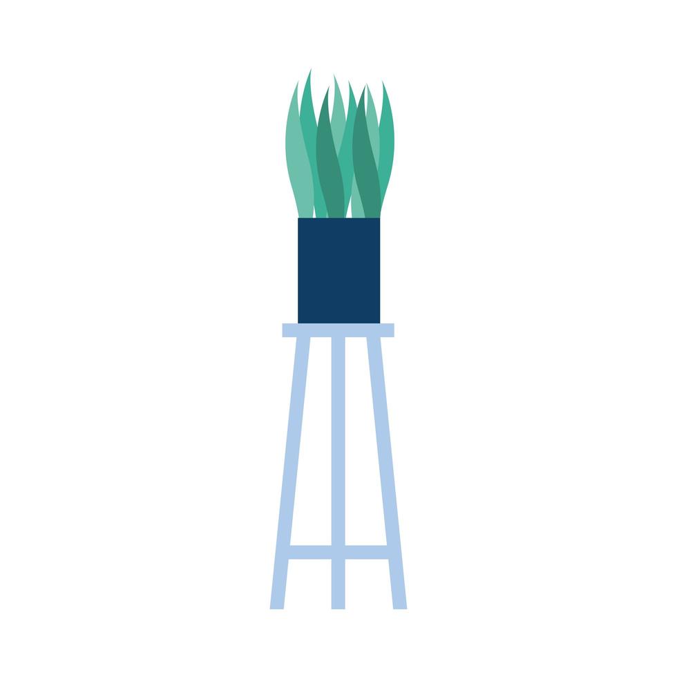 house plant in ceramic pot icon vector