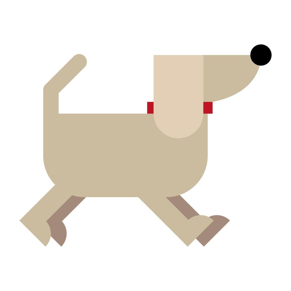 lindo, pequeño, perro, mascota, icono vector